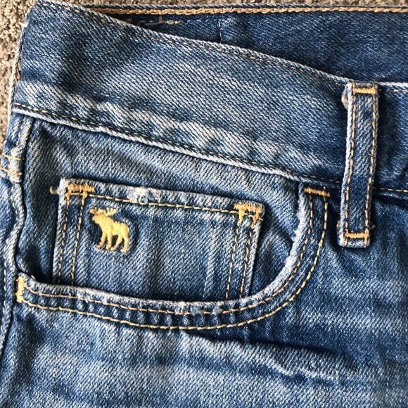 ABERCROMBIE Kids Jean Shorts Denim Medium Wash 14 - Picture 3 of 6